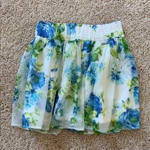 A&F Floral Skater Skirt